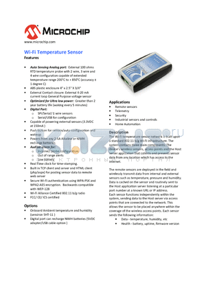 ISENSOR datasheet - Wi-Fi Temperature Sensor