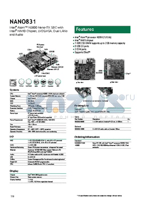 NANO831VGGA-N2600 datasheet - 2 COM ports