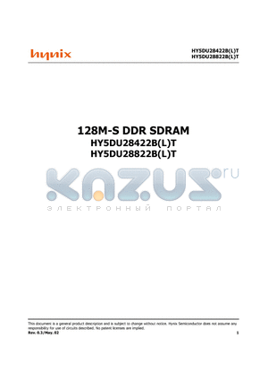 HY5DU28422BLT datasheet - 128M-S DDR SDRAM