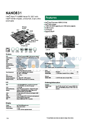 NANO831 datasheet - 2 COM ports