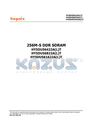 HY5DU56422AT-M datasheet - 256M-S DDR SDRAM