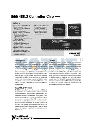 NAT9914 datasheet - IEEE 488.2 Controller Chip