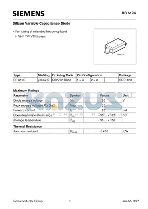 Q62702-B683 datasheet - Silicon Variable Capacitance Diode (For tuning of extended frequency band in VHF TV/ VTR tuners)