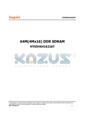 HY5DV641622AT-36 datasheet - 64M(4Mx16) DDR SDRAM