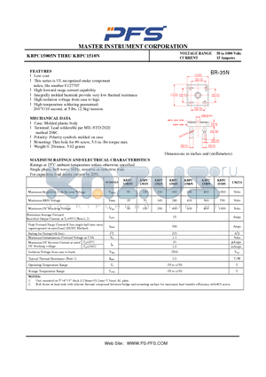 KBPC1506N datasheet - High forward surge current capability