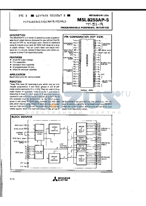 M5L8255AP-5 datasheet - PROGRAMMABLE PERIPHERAL INTERFACE