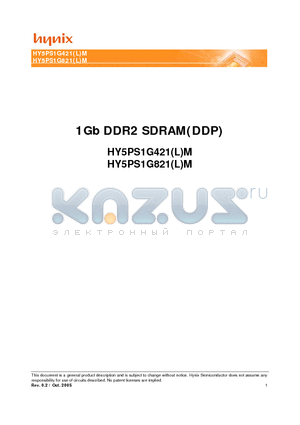 HY5PS1G821M-C4 datasheet - 1Gb DDR2 SDRAM(DDP)