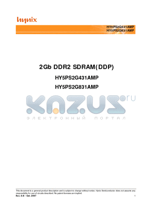 HY5PS2G431AMP datasheet - 2Gb DDR2 SDRAM(DDP)