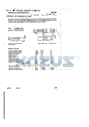 Q62702-D1040 datasheet - PNP SILICON PLANAR TRANSISTOR