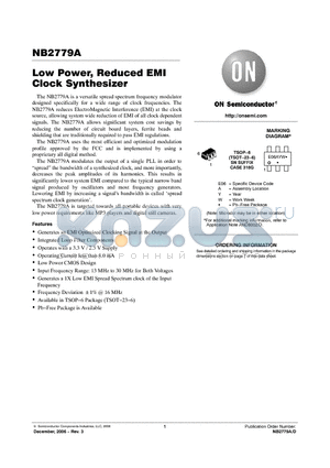 NB2779A datasheet - Low Power, Reduced EMI Clock Synthesizer