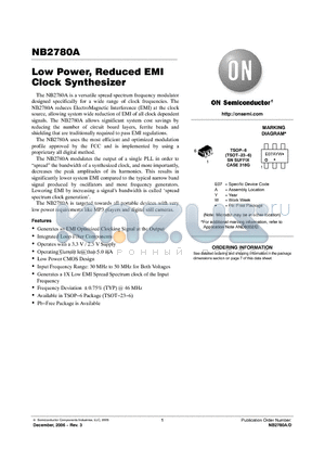 NB2780A datasheet - Low Power, Reduced EMI Clock Synthesizer