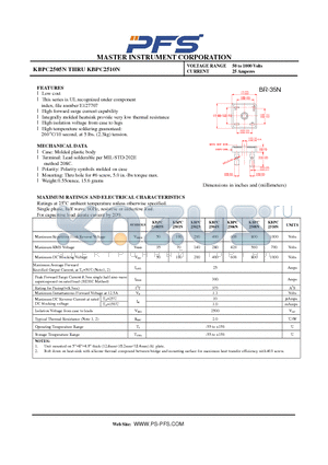 KBPC2501N datasheet - KBPC2505N THRU KBPC2510N