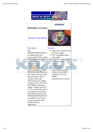 HY62256A datasheet - 32Kx8bit CMOS SRAM