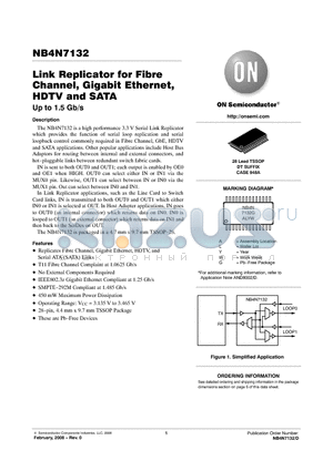 NB4N7132 datasheet - Link Replicator for Fibre Channel, Gigabit Ethernet, HDTV and SATA