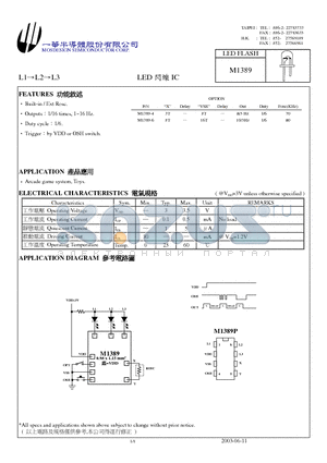 M1389 datasheet - LED IC