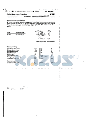 Q62702-F503 datasheet - PNP SILICON PLANAR TRANSISTOR