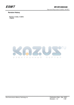 M13S128324A_1 datasheet - 1M x 32 Bit x 4 Banks Double Data Rate SDRAM