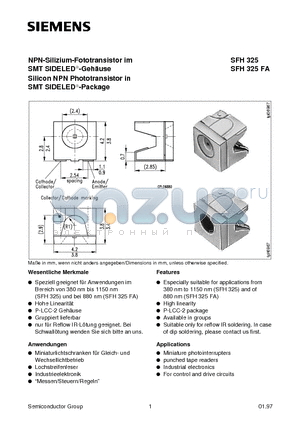 Q62702-P1614 datasheet - NPN-Silizium-Fototransistor im SMT SIDELEDa-Gehause Silicon NPN Phototransistor in SMT SIDELEDa-Package