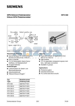 Q62702-P1625 datasheet - NPN-Silizium-Fototransistor Silicon NPN Phototransistor