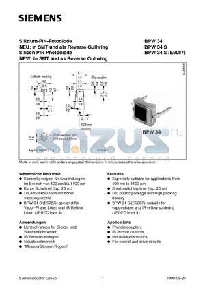 Q62702-P1790 datasheet - Silicon PIN Photodiode