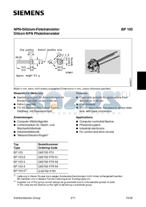 Q62702-P79-S4 datasheet - NPN-Silizium-Fototransistor Silicon NPN Phototransistor