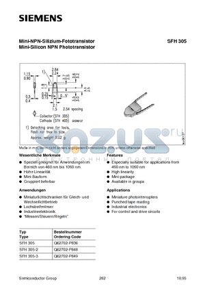 Q62702-P848 datasheet - Mini-Silicon NPN Phototransistor