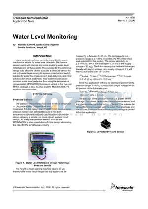 MPXM2010GS datasheet - Water Level Monitoring