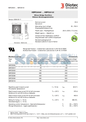 KBPC3500I_07 datasheet - Silicon-Bridge-Rectifiers