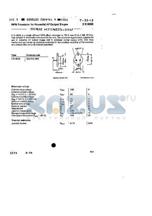 Q62702-U58 datasheet - NPN TRANSISTOR FOR POWERFUL AF OUTPUT STAGES