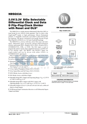 NBSG53ABAEVB datasheet - 2.5V/3.3V SiGe Selectable Differential Clock and Data D Flip-Flop/Clock Divider with Reset and OLS