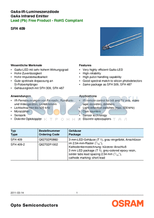 Q62702P0860 datasheet - GaAs-IR-Lumineszenzdiode