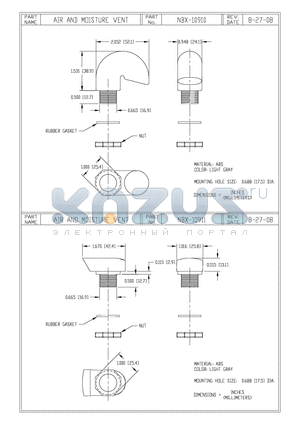 NBX-10911 datasheet - AIR AND MOISTURE VENT