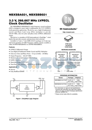 NBXSBB021 datasheet - Clock Oscillator