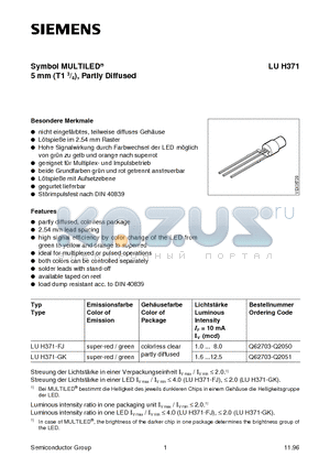 Q62703-Q2051 datasheet - Symbol MULTILED 5 mm T1 3/4, Partly Diffused