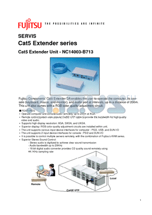 NC14000-B105 datasheet - Cat5 Extender Unit - NC14003-B713