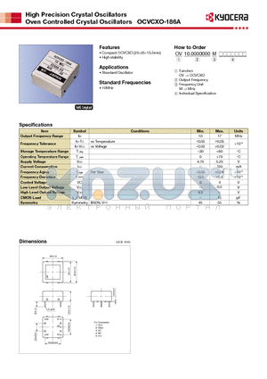 OCVCXO-186A datasheet - Compact OCVCXO (252513.5mm) High stability