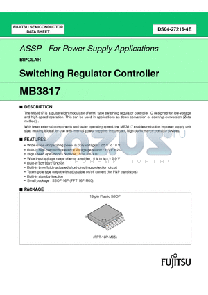 MB3817 datasheet - Switching Regulator Controller