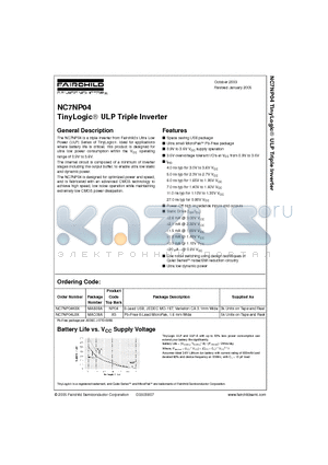 NC7NP04L8X datasheet - TinyLogic ULP Triple Inverter