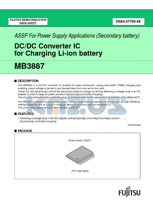 MB3887 datasheet - DC/DC Converter IC for Charging Li-ion battery