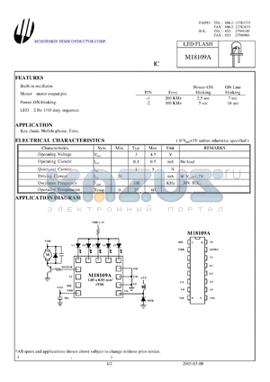 M18109A datasheet - Built-in oscillator.