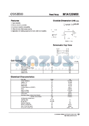 M1A120M00 datasheet - REED RELAY