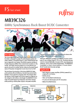 MB39C326 datasheet - 6MHz Synchronous Buck Boost DC/DC Converter