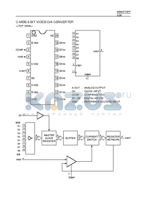 MB40778PF datasheet - C-MOS 8-BIT VIDEO D/A CONVERTER