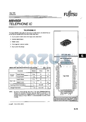 MB4509 datasheet - TELEPHONE IC