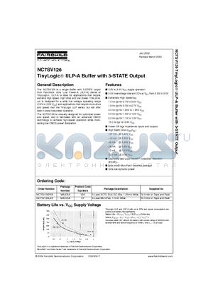 NC7SV126L6X datasheet - TinyLogic ULP-A Buffer with 3-STATE Output