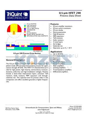 HFET2MI datasheet - 0.5-lm HFET 2MI