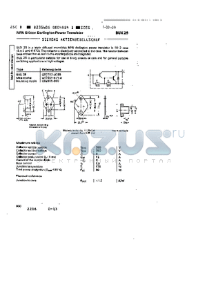 Q62901-B11-A datasheet - npn silicon darlington power transistor