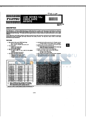 MB604XXX datasheet - UHB SERIES 1.5U CMOS GATE ARRAYS