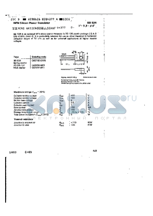 Q62902-B62 datasheet - NPN SILICON PLANAR TRANSISTOR