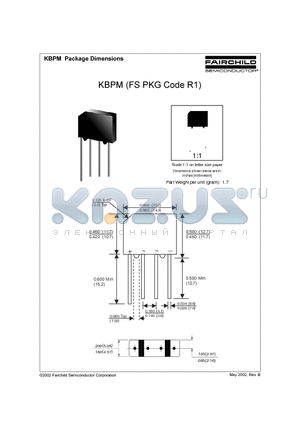 KBPM datasheet - KBPM (FS PKG CODE R1)